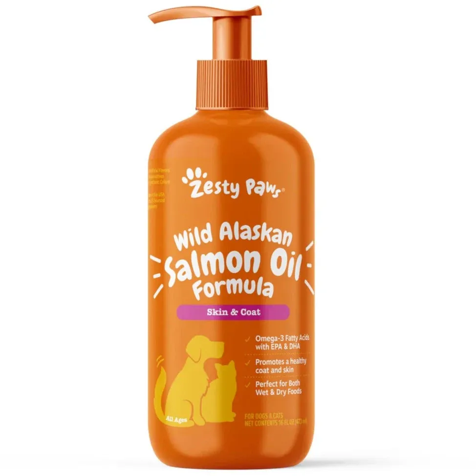 10% OFF: Zesty Paws Wild Alaskan Salmon Oil Formula For Dogs & Cats