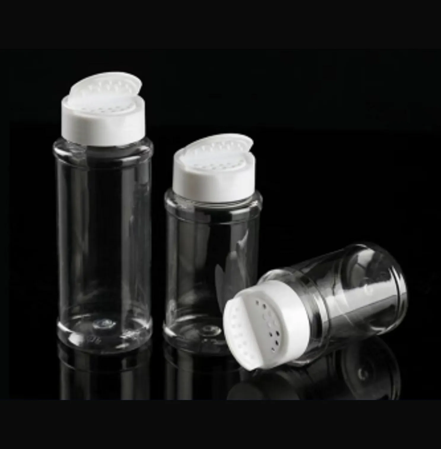 100ml Spice Shaker PET Plastic Bottle with Flip Cap