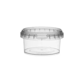 180ml PET Plastic Tub Tamper Proof with Clear Lid 10pack