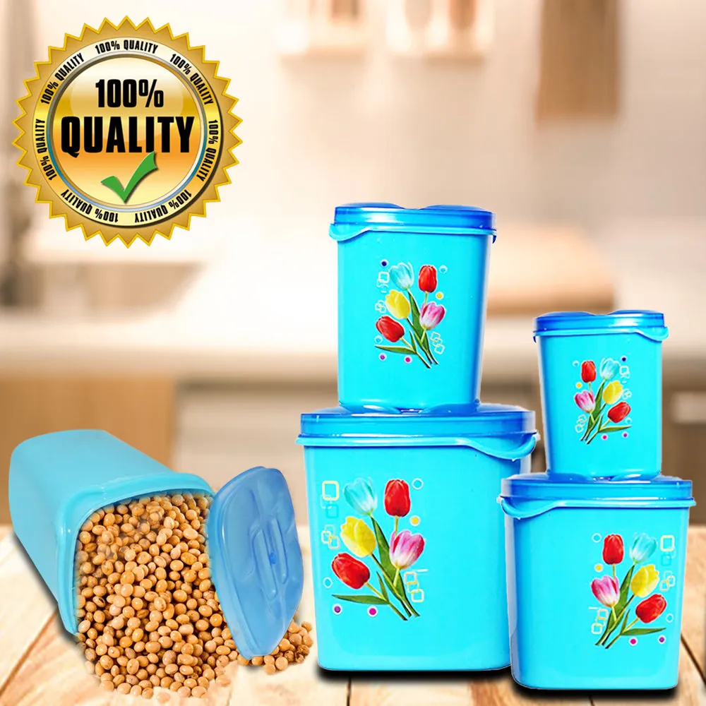 2239 Container Set For Kitchen Storage Airtight & Food Grade Plastic (Pack of 4) (3000ml,1500ml,1000ml,500ml)