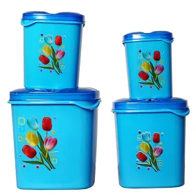 2239 Container Set For Kitchen Storage Airtight & Food Grade Plastic (Pack of 4) (3000ml,1500ml,1000ml,500ml)