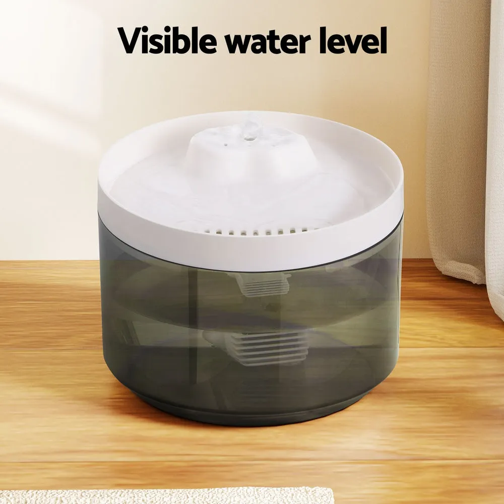 2.2L Automatic Pet Water Fountain, Quiet Pump, 3-Layer Filter, i.Pet