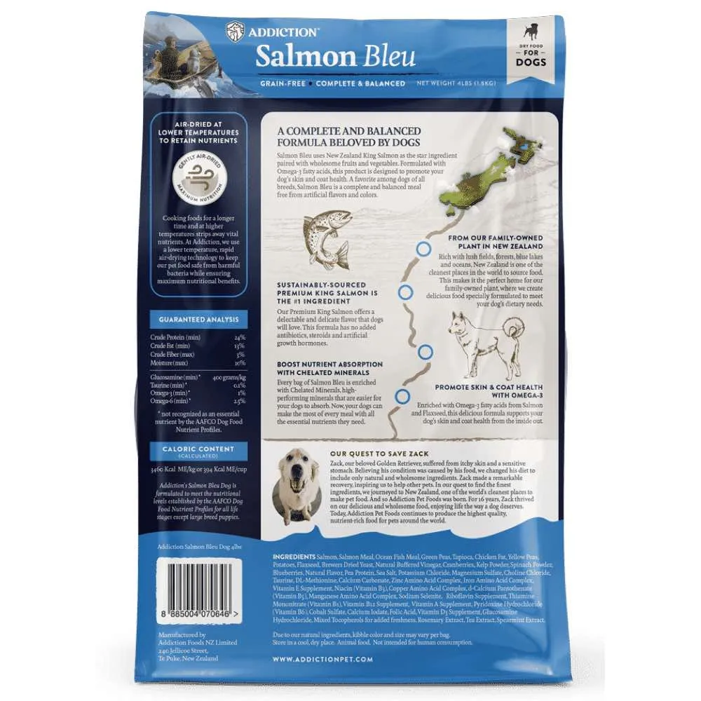 25% OFF/BUNDLE DEAL: Addiction Salmon Bleu Grain-Free Dry Dog Food