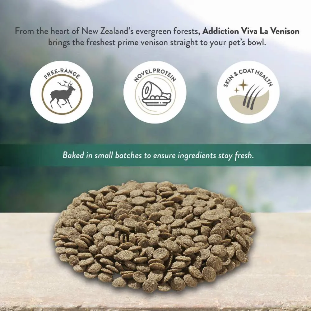 25% OFF/BUNDLE DEAL: Addiction Viva La Venison Grain Free Dry Dog Food