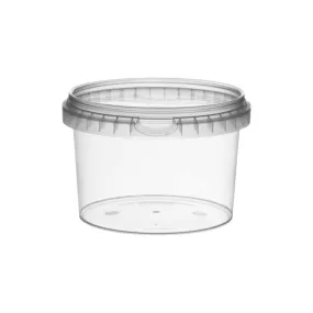 280ml PET Plastic Tub Tamper Proof with Clear Lid 10pack