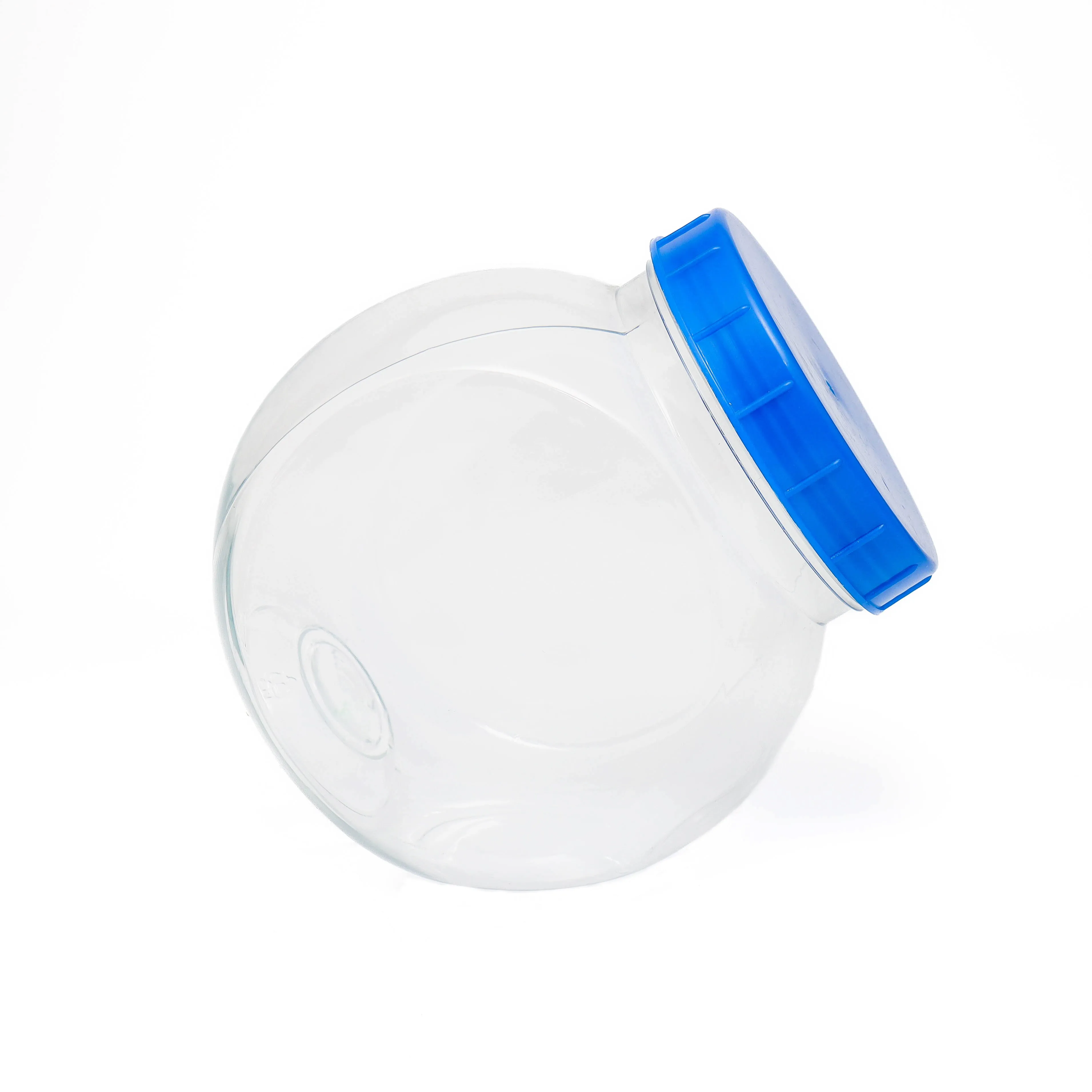 2kg PET Plastic Storage Jar Round Clear 2L