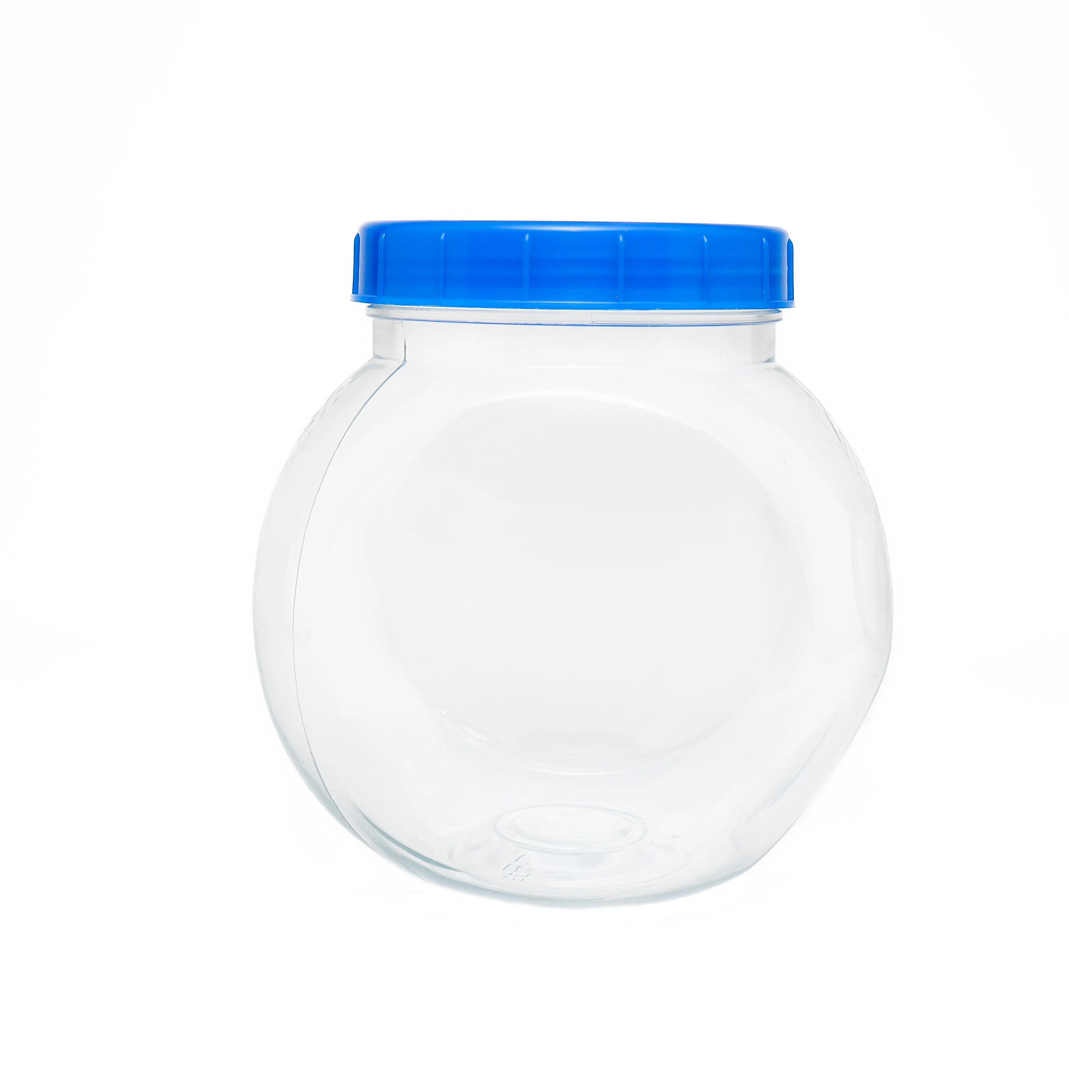 2kg PET Plastic Storage Jar Round Clear 2L