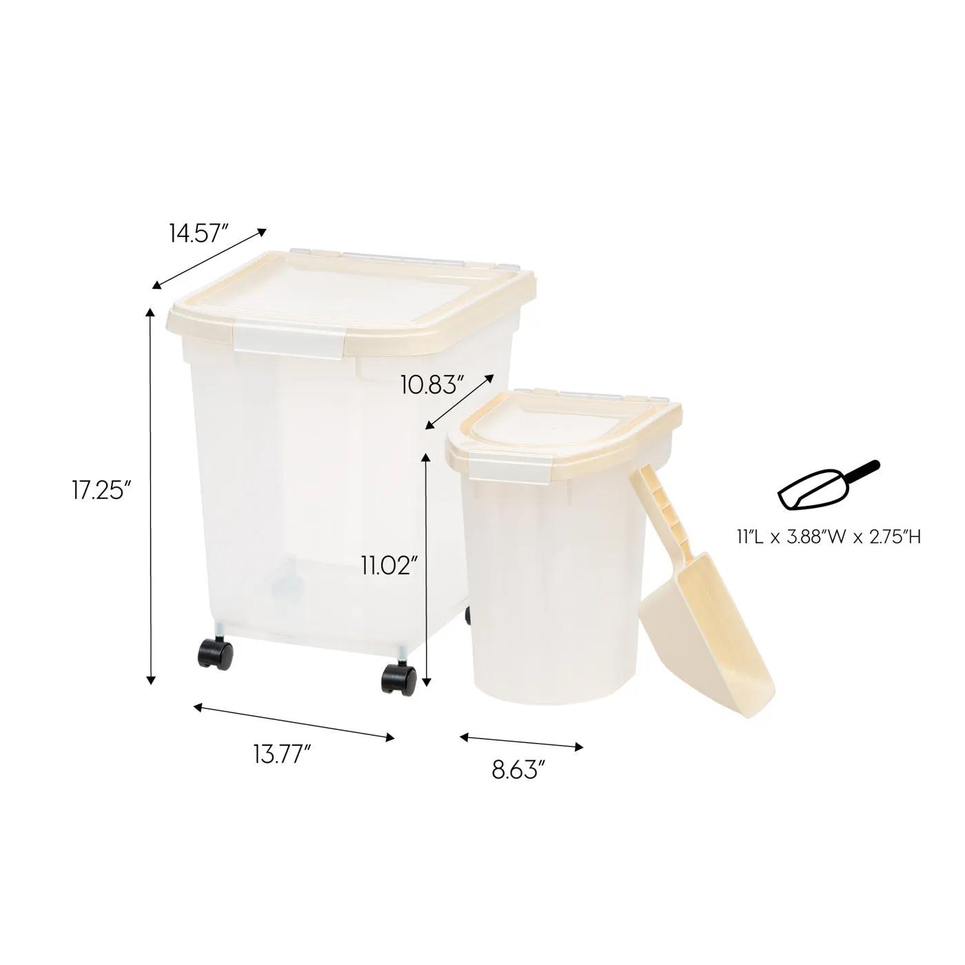 3-Piece  WeatherPro® Airtight Food Container Combo, White