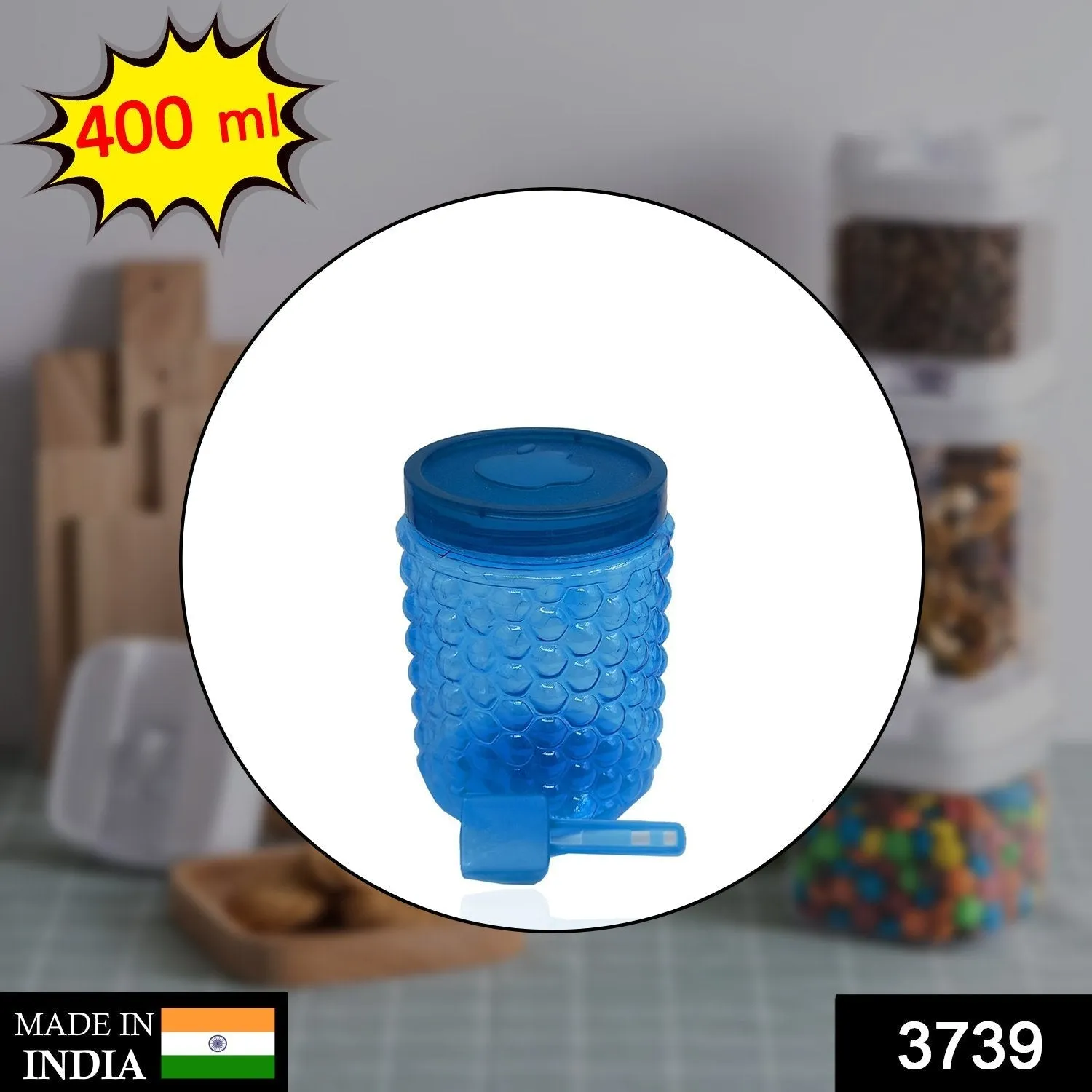 3739 Bubble Transparent Plastic Storage Jar 400ml (1Pc Only)