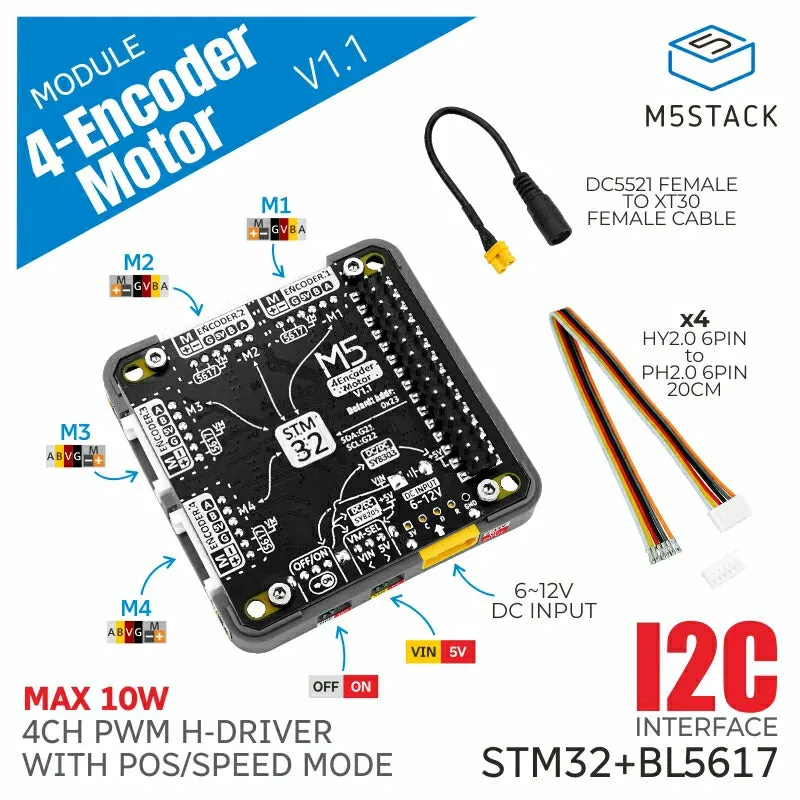 4-Channel Encoder Motor Driver Module (STM32F030) v1.1