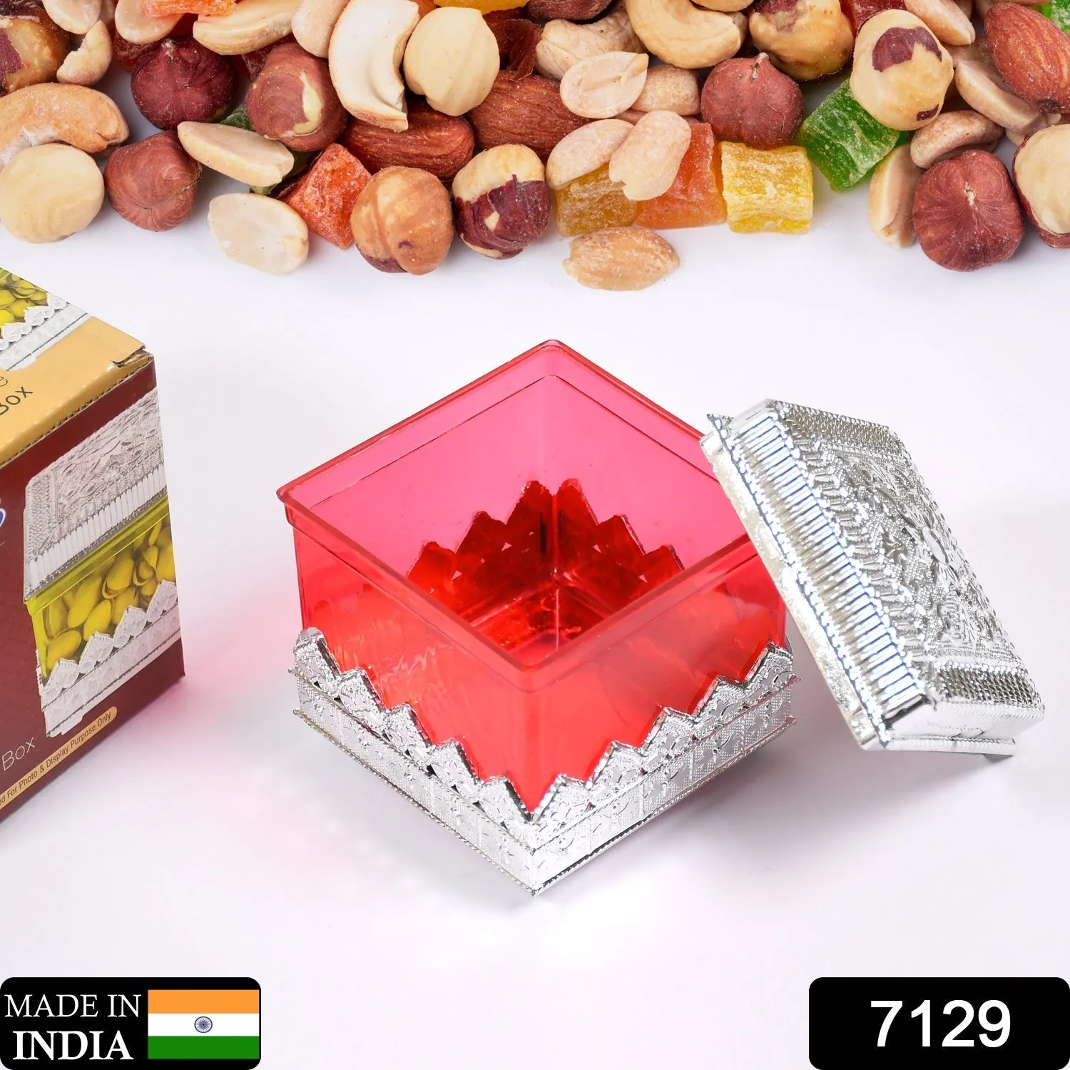 7129 RUBY DRYFRUIT STORAGE CONTAINER  ATTRACTIVE DESIGN BOX FOR HOME , GIFTING & KITCHEN USE