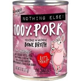 Against the Grain Nothing Else One Ingredient Pork Dog Food 11-oz, case of 12