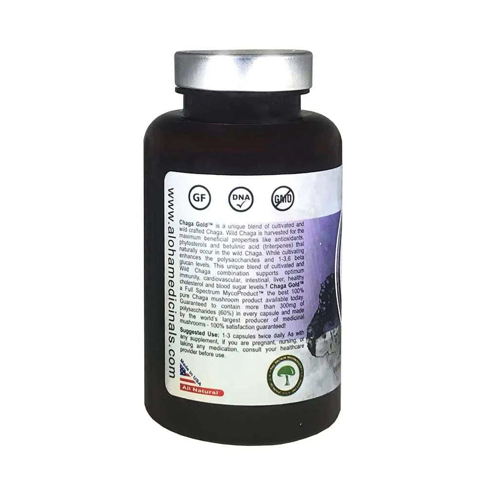 Aloha Medicinal Pure Chaga™ Mushrooms - 90 capsules