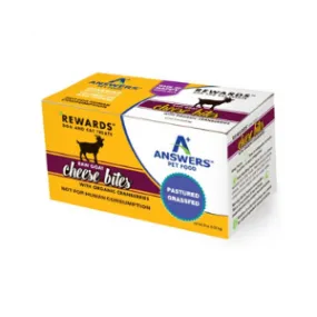 Answers Pet Food Rewards Raw Goat Cheese with Cranberries Treats for Dogs and Cats, 8-oz