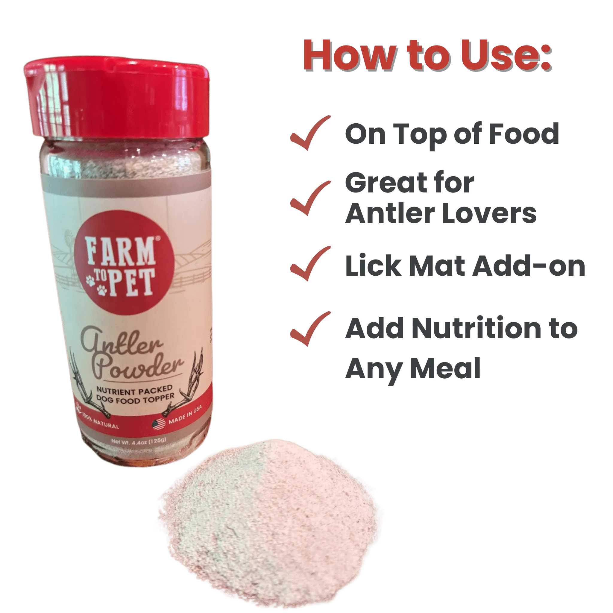 Antler Powder Dog Food Topper