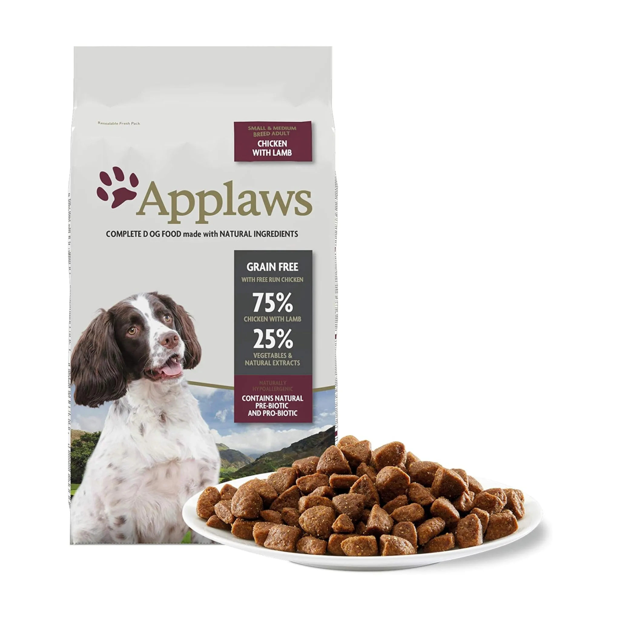 Applaws Adult Dog Small/Medium Grain Free Chicken & Lamb