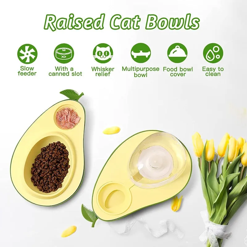 Automatic Drinking Water Bottle Pet Feeder Avocado Shape Kitten Slow Food Feeding Bowl Small / Automatic Drinking Water Bottle Pet Feeder Avocado Shape Kitten Slow Food Feeding Bowl Small Pets Feeder