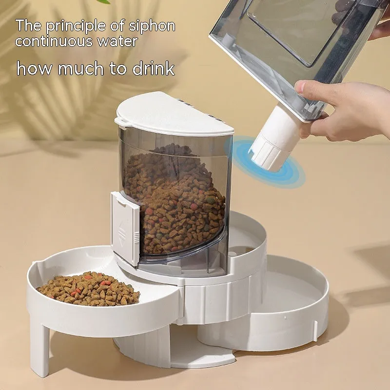 Automatic Water Change Pet Feeder / Comedero automático para mascotas con cambio de agua