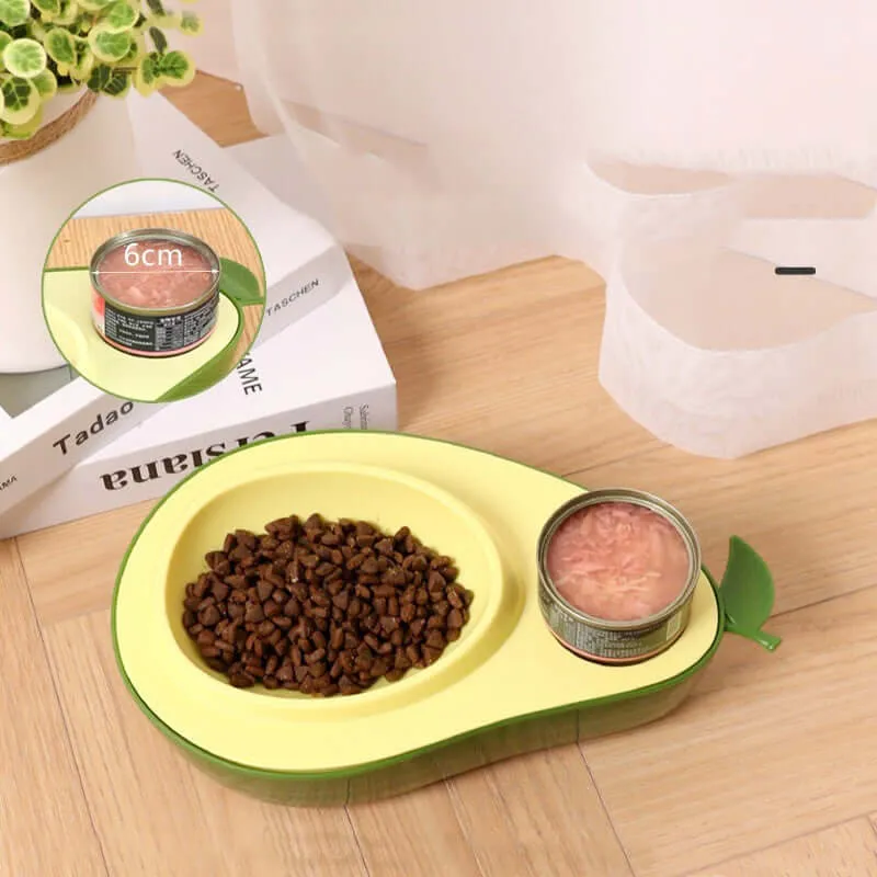 Avocado Automatic Pet Feeder Bowl - 690ml Water Bottle for Dogs and Cats, Slow Food Feeding Container