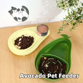 Avocado Automatic Pet Feeder Bowl - 690ml Water Bottle for Dogs and Cats, Slow Food Feeding Container