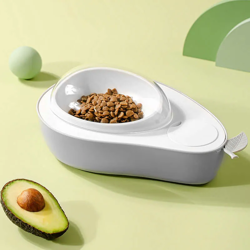 Avocado Automatic Pet Feeder Bowl - 690ml Water Bottle for Dogs and Cats, Slow Food Feeding Container