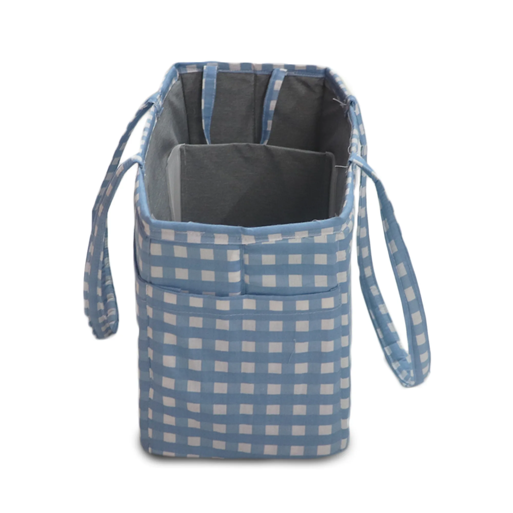 Blue Checks Storage Bag