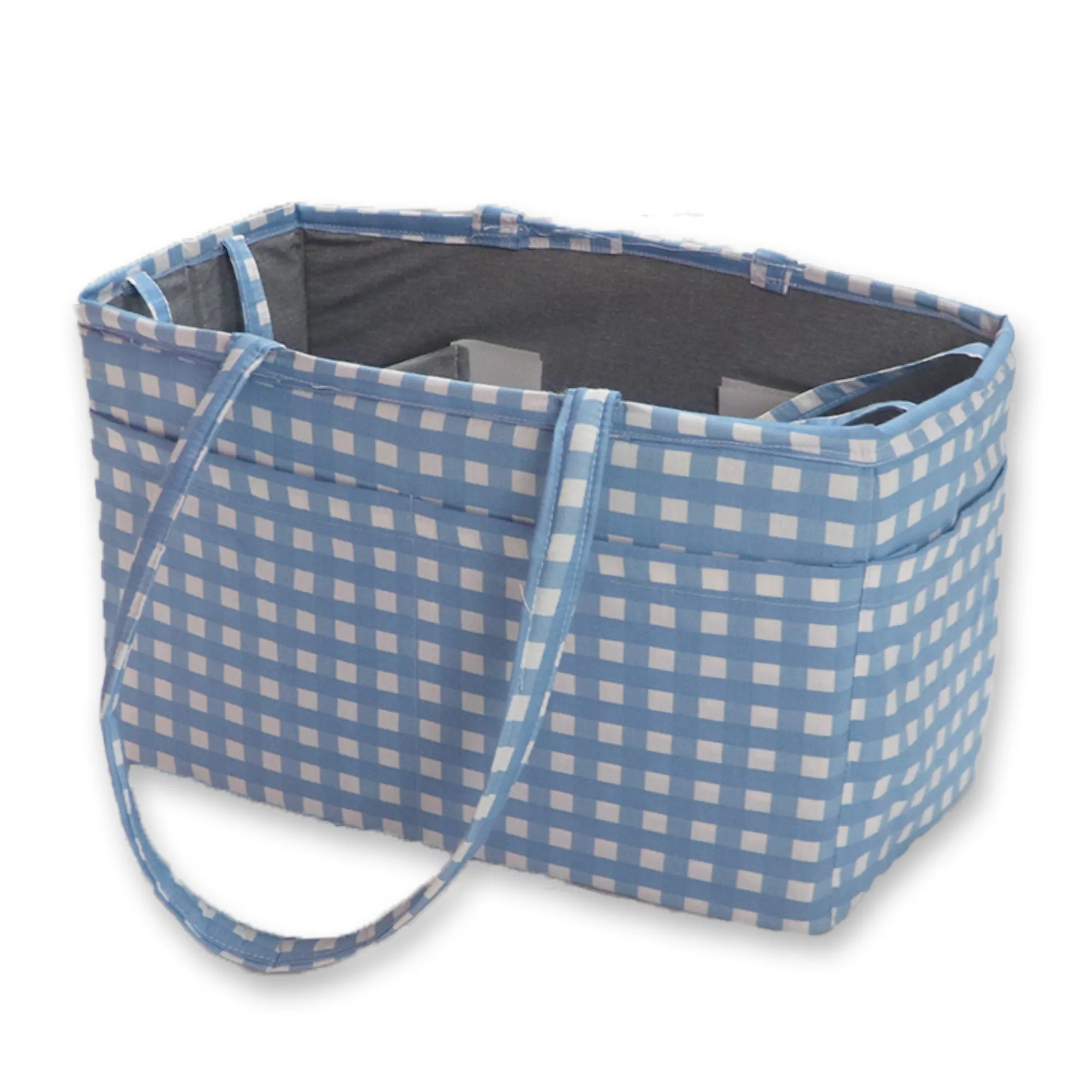 Blue Checks Storage Bag