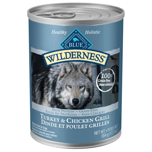 BLUE Wilderness Grain Free Turkey & Chicken Grill Canned Dog Food