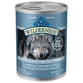 BLUE Wilderness Grain Free Turkey & Chicken Grill Canned Dog Food