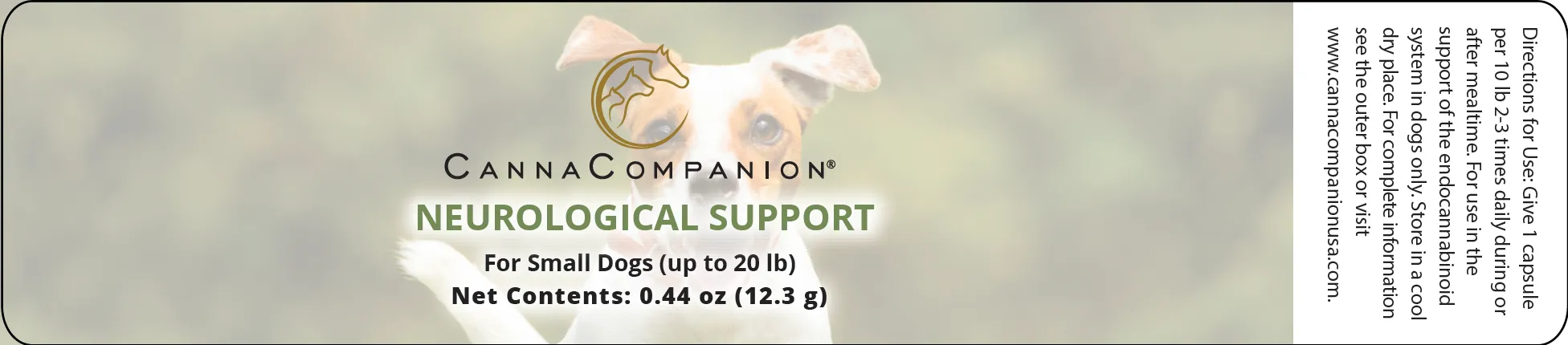 Canna Companion™ Hemp Supplement for Small Dogs - Extra Strength with additional CBDs to support neurological health