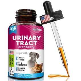 Cat Dog Urinary Tract Infection Treatment Natural UTI Care Drops with Cranberry