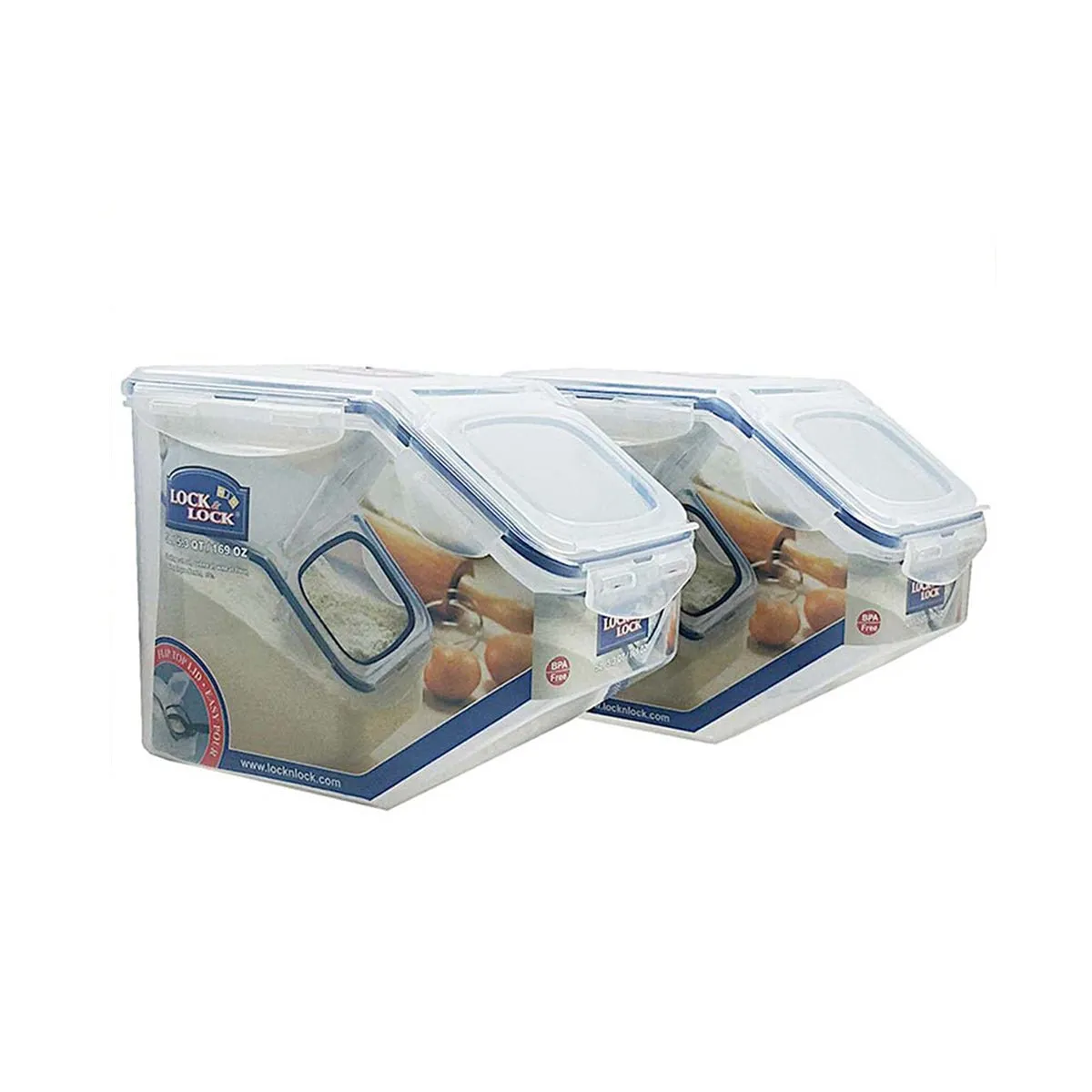 Classic 2pc Rectangular Tapered Blue Food Container Set 10L - Versatile Storage for Your Needs