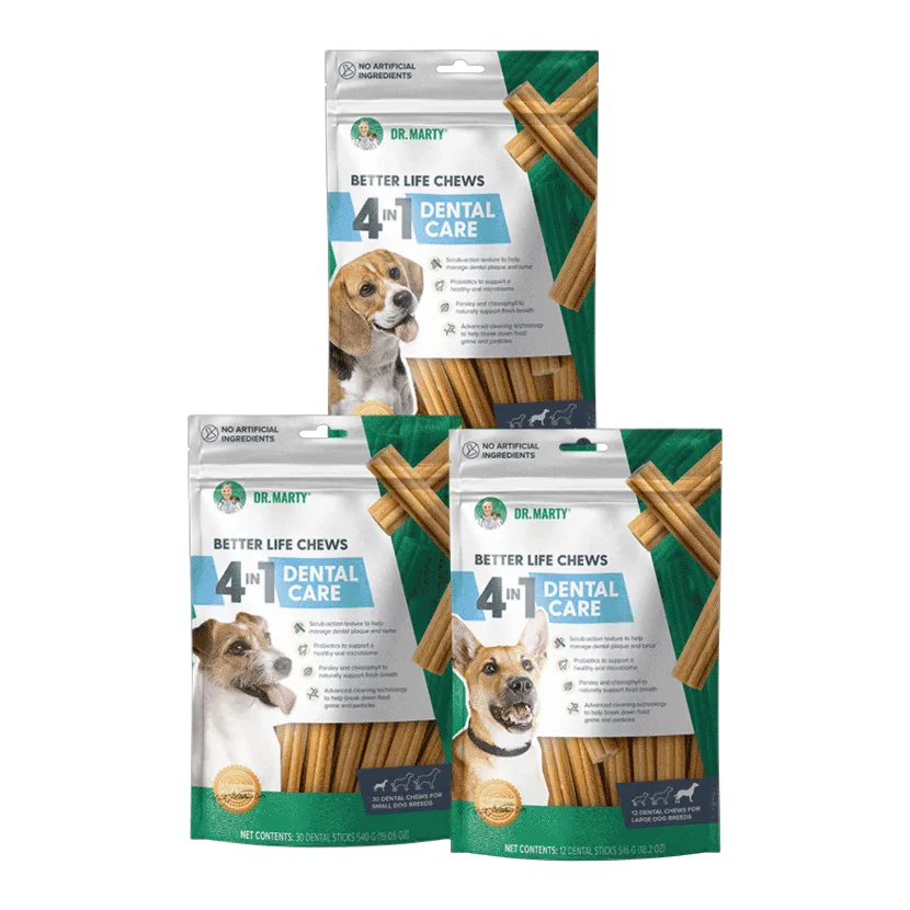 DR. MARTY Better Life Chews 4-in-1 Dental Care Dog Treats