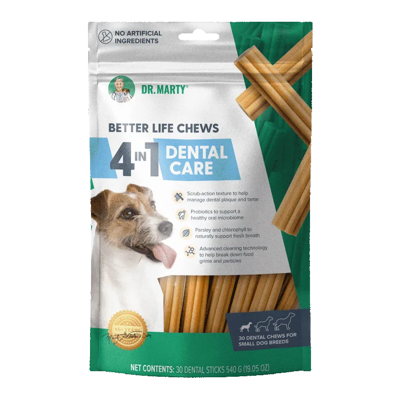 DR. MARTY Better Life Chews 4-in-1 Dental Care Dog Treats