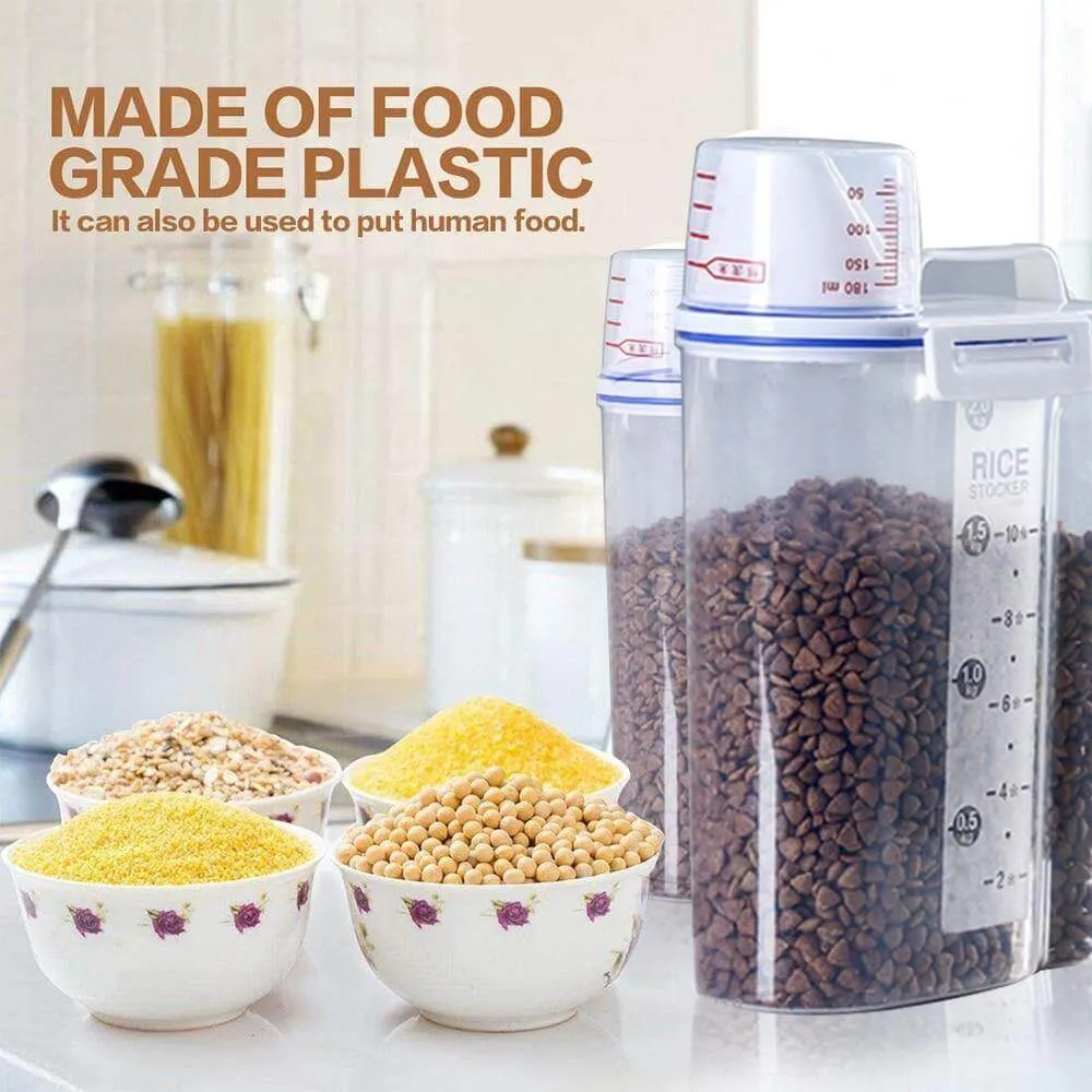 Durable Transparent Pet Food Container