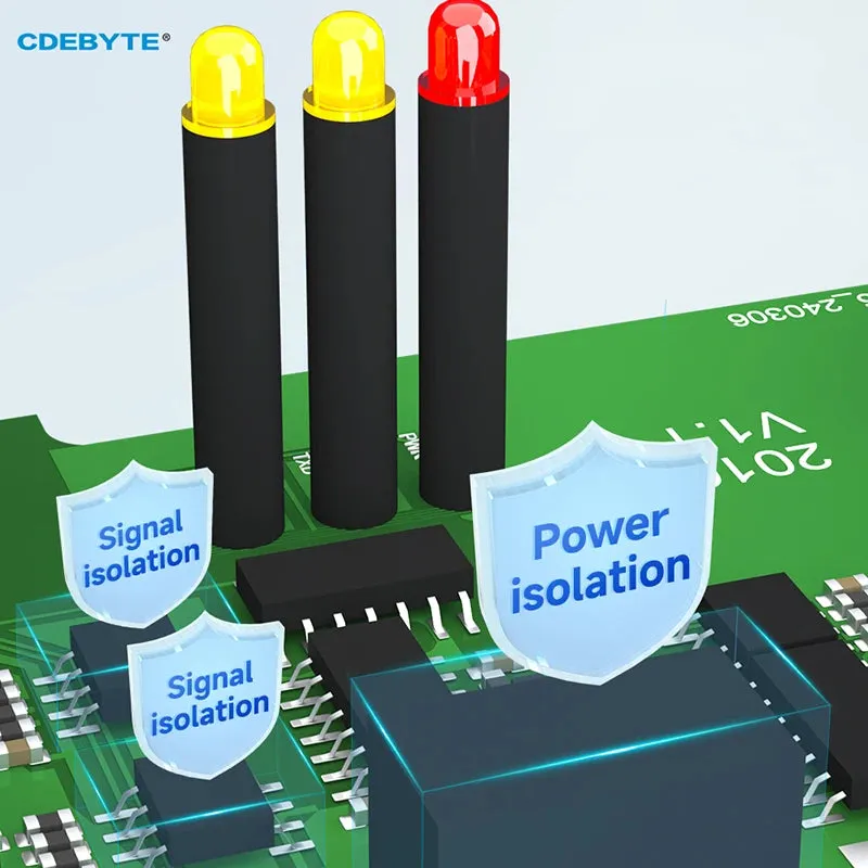 EBYTE E810-R18 Photoelectric Isolation Industrial DC9-40V 8-way Cache RS485 Hubs ESD Protection Power and Signal Isolation