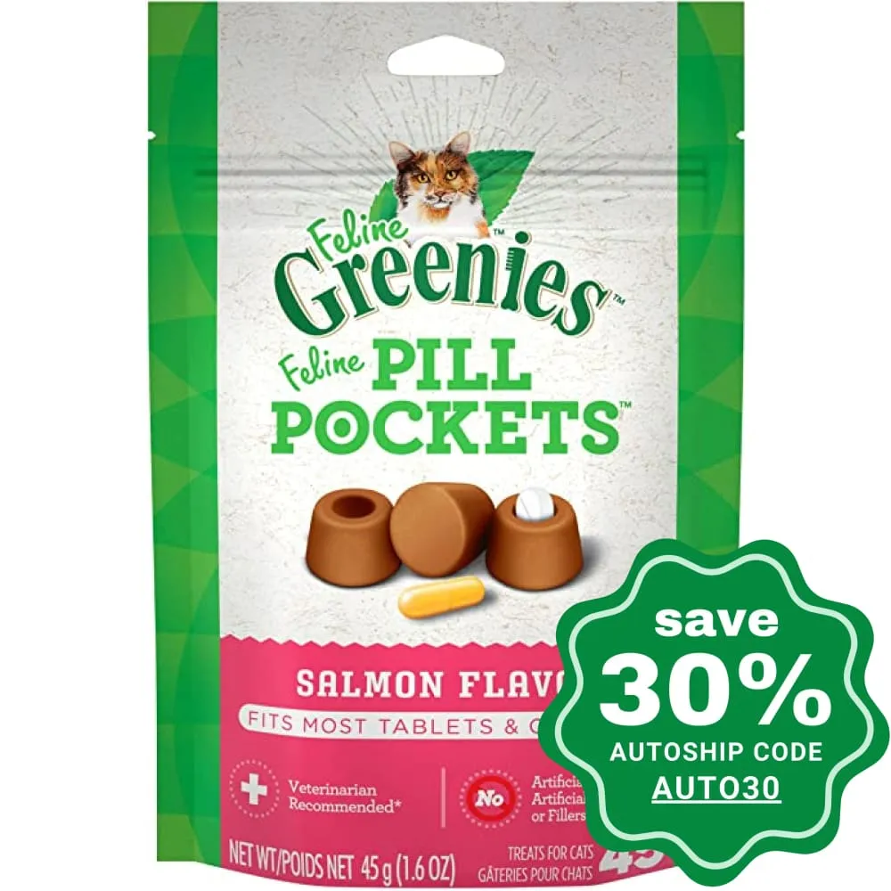 Feline Greenies - Cats Pill Pockets - Salmon - 1.6OZ / 45Caps