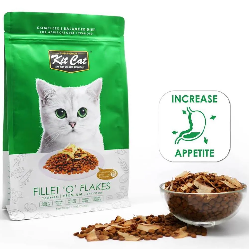 FREE TREATS: Kit Cat Fillet 'O' Flakes Dry Cat Food