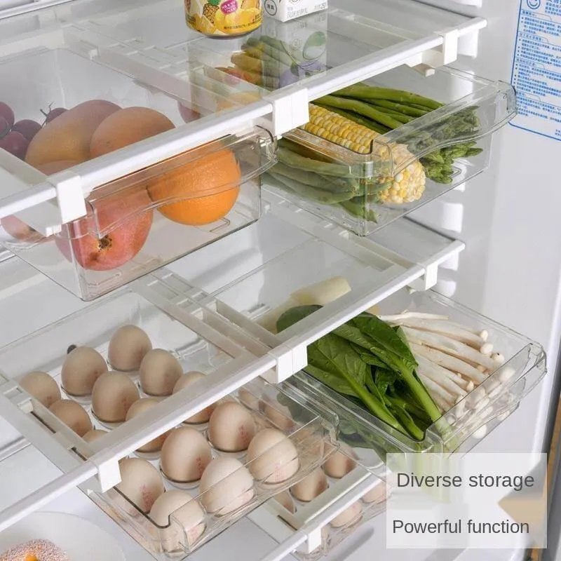 Fridge Organizer Under Shelf Drawer Box