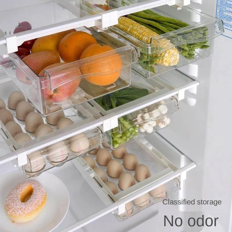 Fridge Organizer Under Shelf Drawer Box