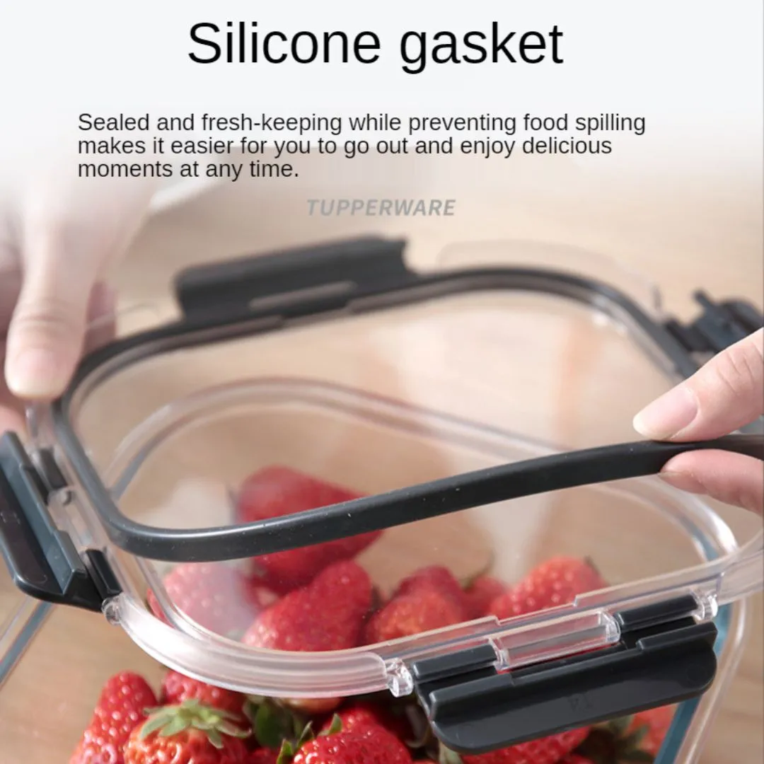 Glass Lock Rectangle Glass Food Container