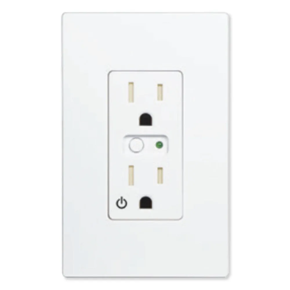 GoControl Z-Wave Split Duplex Wall Receptacle with Energy Monitoring