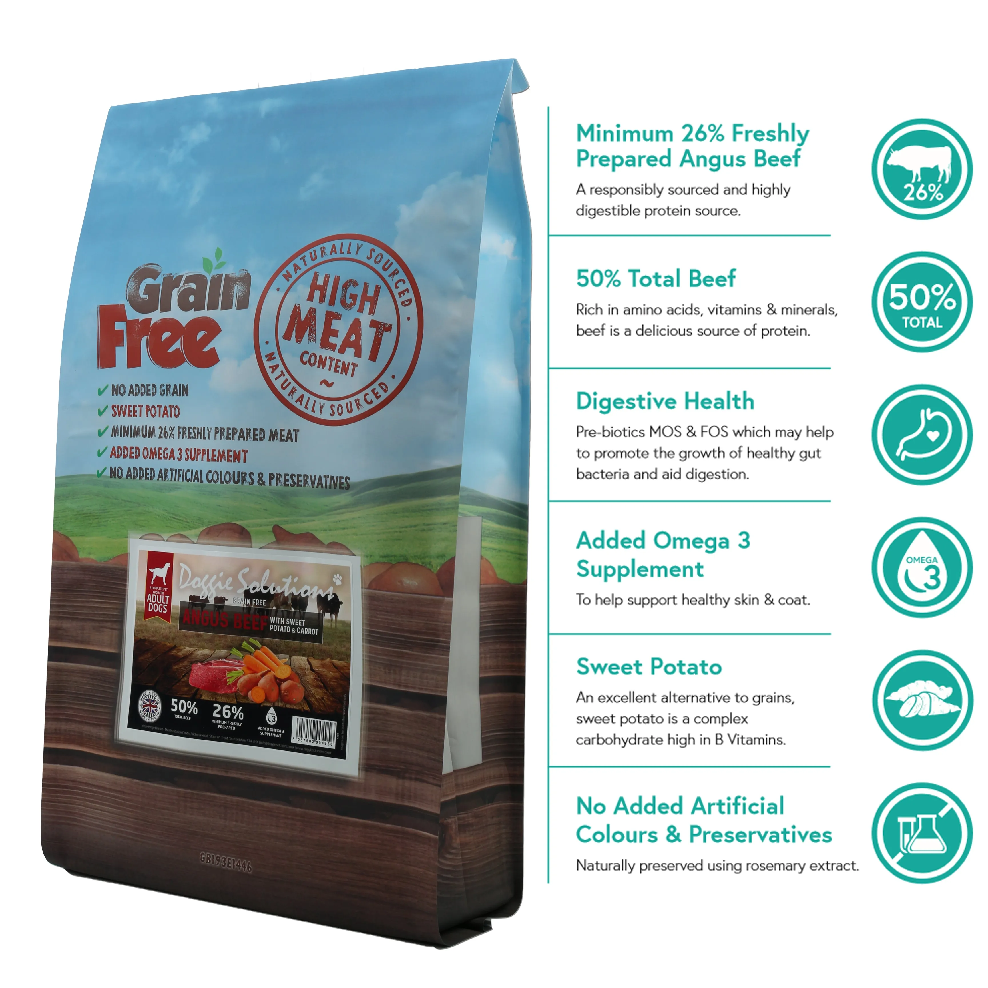 Grain Free Dog Food - Angus Beef with Sweet Potato & Carrot