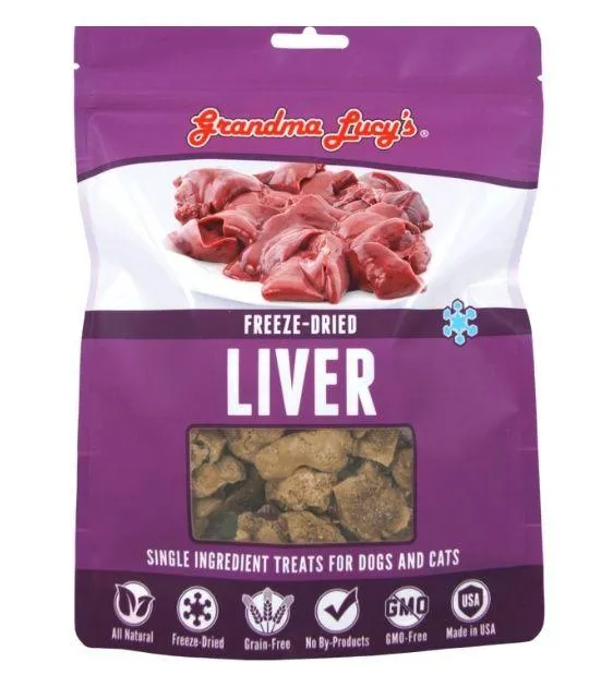 Grandma Lucy's Singles Freeze Dried Chicken Liver Cat & Dog Treats