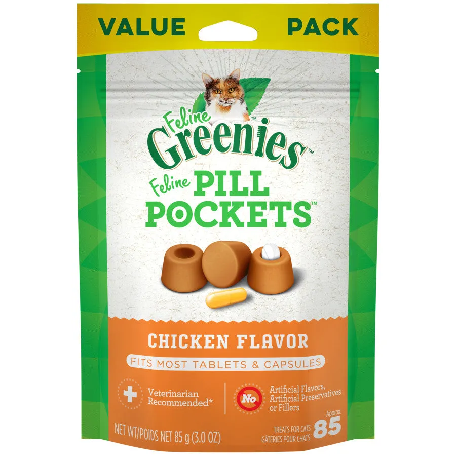 Greenies Pill Pockets Feline Chicken Flavor Cat Treats