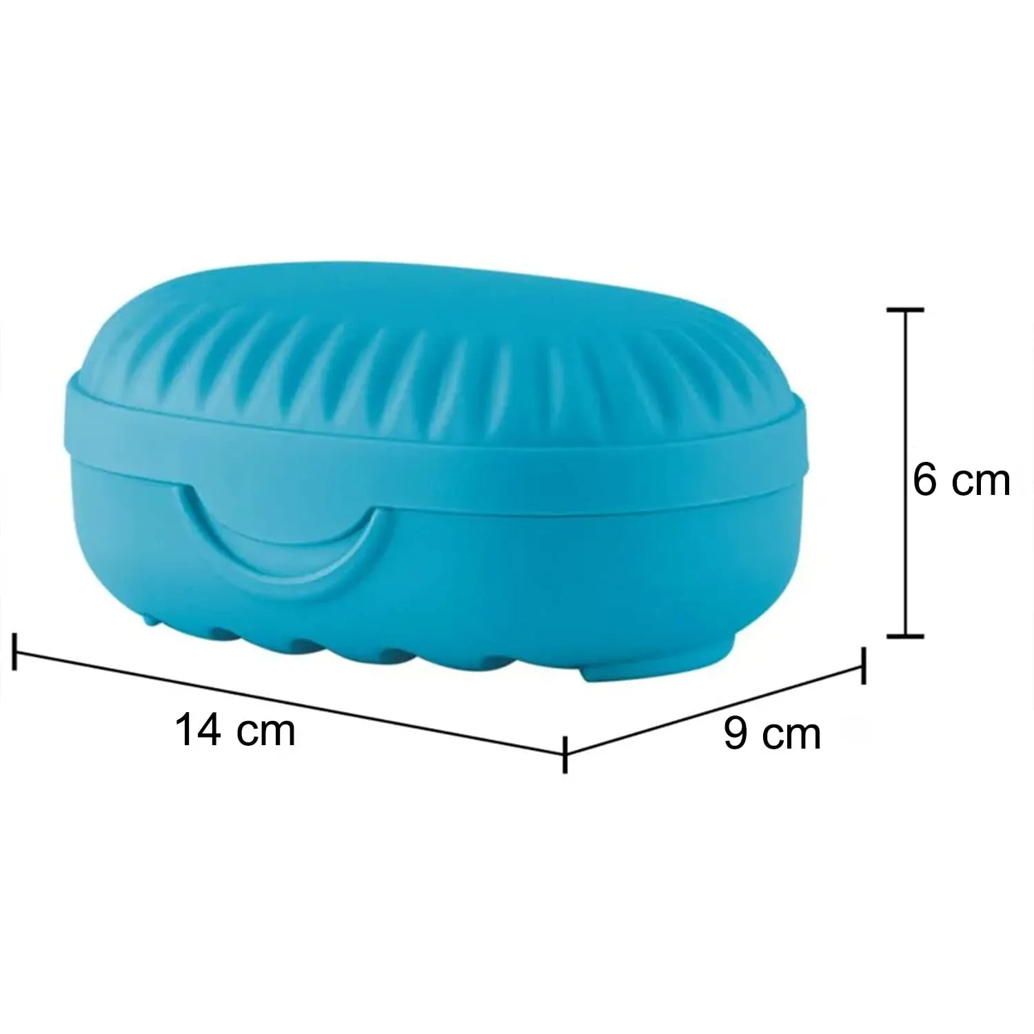 Heart Home Soap Holder|Portable Plastic Self Draining Soap Stand|Leakproof Soap Box for Bathroom,Outdoor Camping,Traveling (Sky Blue)