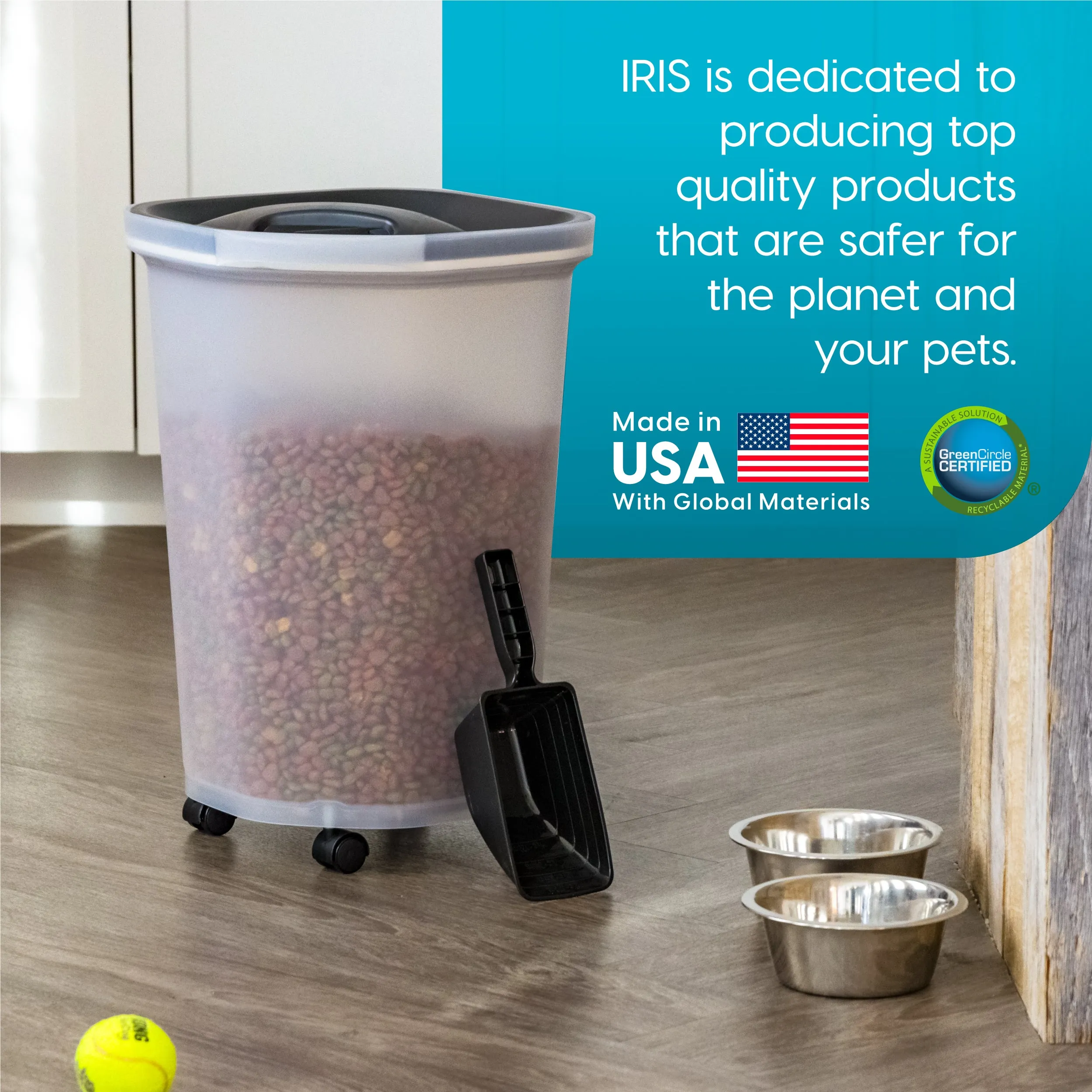 Improved Airtight Pet Food Container, 30Qt