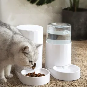 Large Capacity Minimalist Automatic Cat Feeder and Water Dispenser