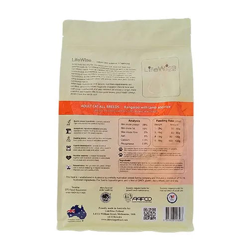 LifeWise Kangaroo with Lamb Dry Cat Food 9kg