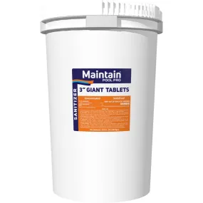 Maintain 3 Inch Chlorine Tablets, 50 lbs. - Stabilized 99% Tri-Chloro